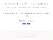 Tablet Screenshot of 1strepublicbrewingco.com